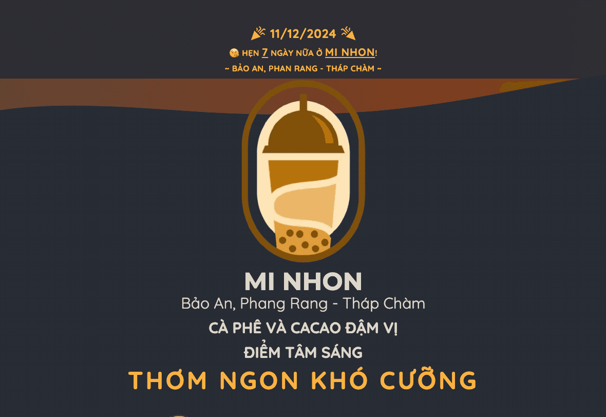 7 NGÀY nữa, 1 ly Cà Phê Sữa Đậm Vị chỉ 10K DUY NHẤT ở Mi Nhon